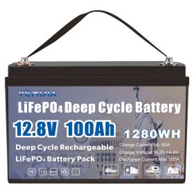 12V 100 AH,  Marine Rechargeable Battery, High Self-Discharge Rate 800A Current, for Solar Marine Off-Grid Applications  Backup Battery System