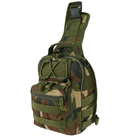 Mens Backpack Tactical Sling Shoulder Bag Molle Travel Chest Pack Outdoor Hiking (Model: Jungle Camo)