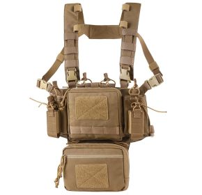 Adjustable & Detachable Tactical Chest Rig (Color: Tan)